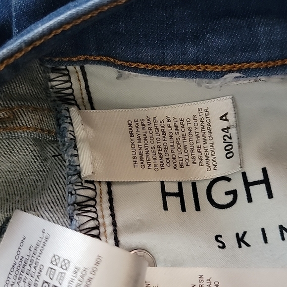 Lucky Brand BRIDGETTE Hi-Rise Skinny 00/24x26 Blue - Picture 7 of 7
